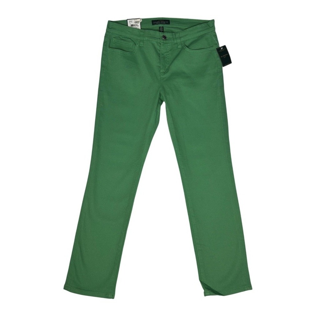 NWT! LRL Lauren Jeans Co. Women's Sz: 8 Modern Straight Ankle Green Jeans